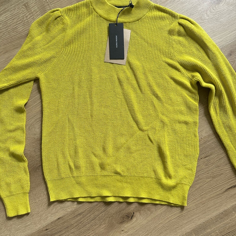 Vero Moda Bright Yellow Turtleneck Sweater